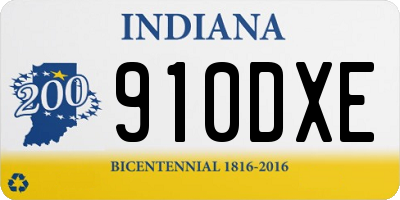 IN license plate 910DXE