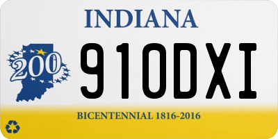 IN license plate 910DXI