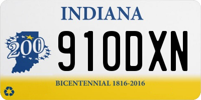 IN license plate 910DXN