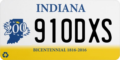 IN license plate 910DXS