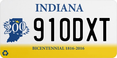 IN license plate 910DXT