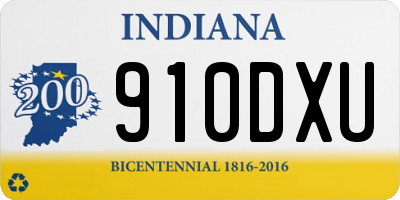 IN license plate 910DXU