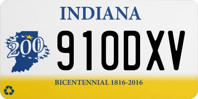 IN license plate 910DXV
