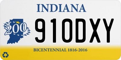IN license plate 910DXY