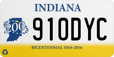 IN license plate 910DYC