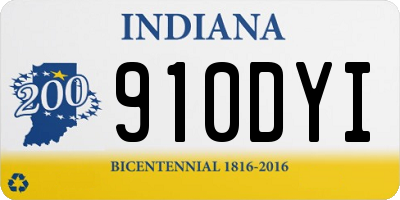 IN license plate 910DYI