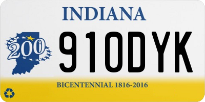 IN license plate 910DYK