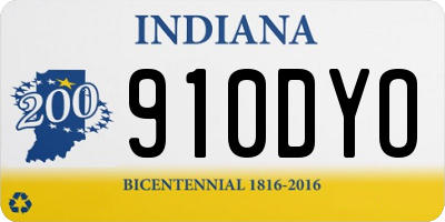 IN license plate 910DYO