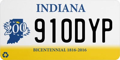 IN license plate 910DYP