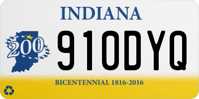 IN license plate 910DYQ