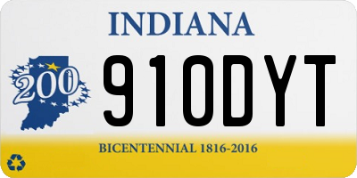 IN license plate 910DYT