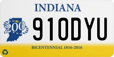IN license plate 910DYU