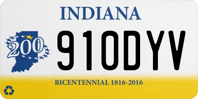 IN license plate 910DYV