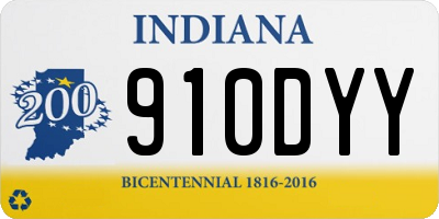 IN license plate 910DYY