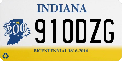 IN license plate 910DZG