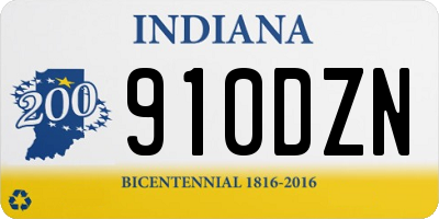 IN license plate 910DZN