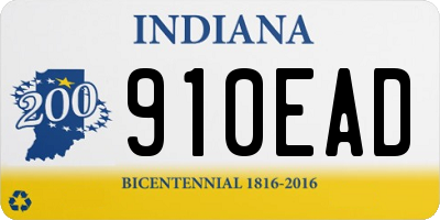 IN license plate 910EAD