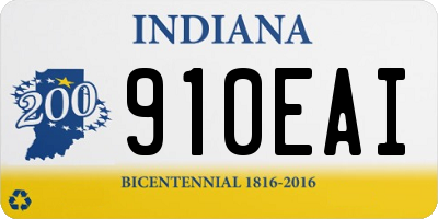 IN license plate 910EAI
