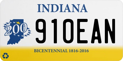 IN license plate 910EAN