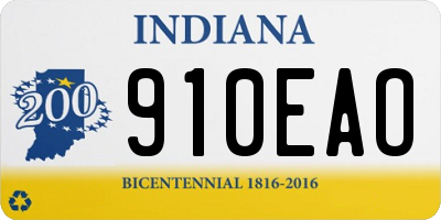 IN license plate 910EAO