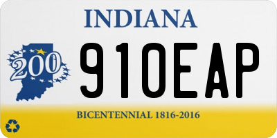IN license plate 910EAP