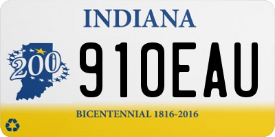 IN license plate 910EAU