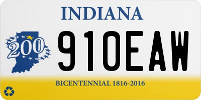 IN license plate 910EAW