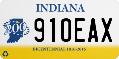 IN license plate 910EAX