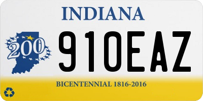 IN license plate 910EAZ