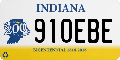 IN license plate 910EBE