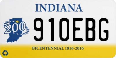 IN license plate 910EBG