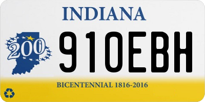IN license plate 910EBH