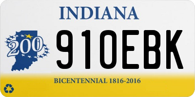 IN license plate 910EBK