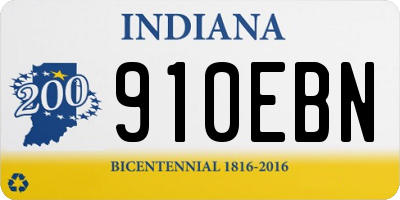 IN license plate 910EBN