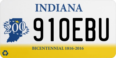 IN license plate 910EBU