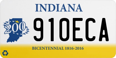 IN license plate 910ECA