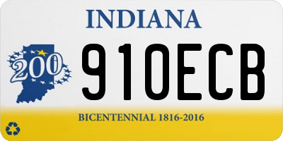 IN license plate 910ECB