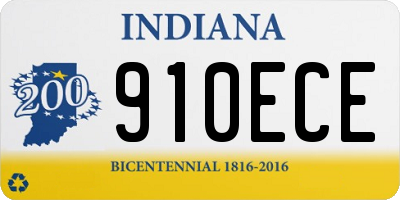 IN license plate 910ECE