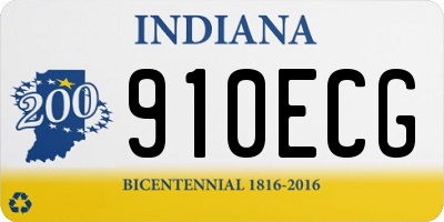 IN license plate 910ECG