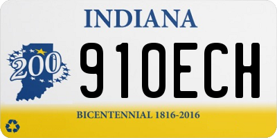 IN license plate 910ECH