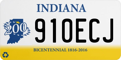 IN license plate 910ECJ