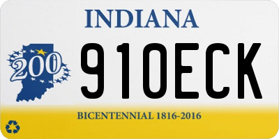 IN license plate 910ECK