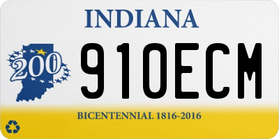 IN license plate 910ECM