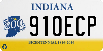 IN license plate 910ECP