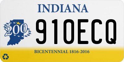 IN license plate 910ECQ