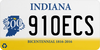 IN license plate 910ECS
