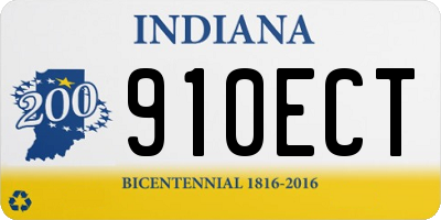IN license plate 910ECT
