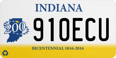 IN license plate 910ECU