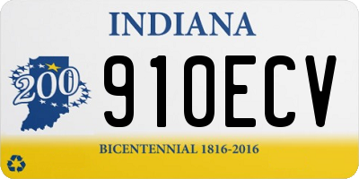 IN license plate 910ECV