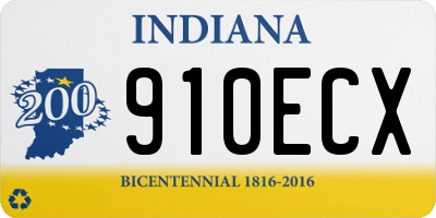 IN license plate 910ECX